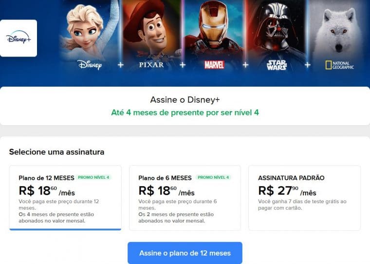 Descontos Disney Plus