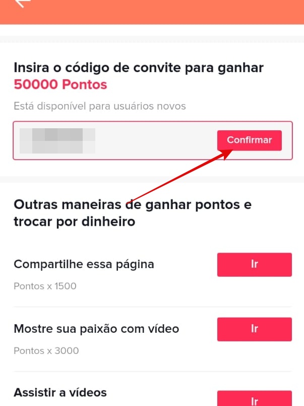 Como inserir codigo no tiktok