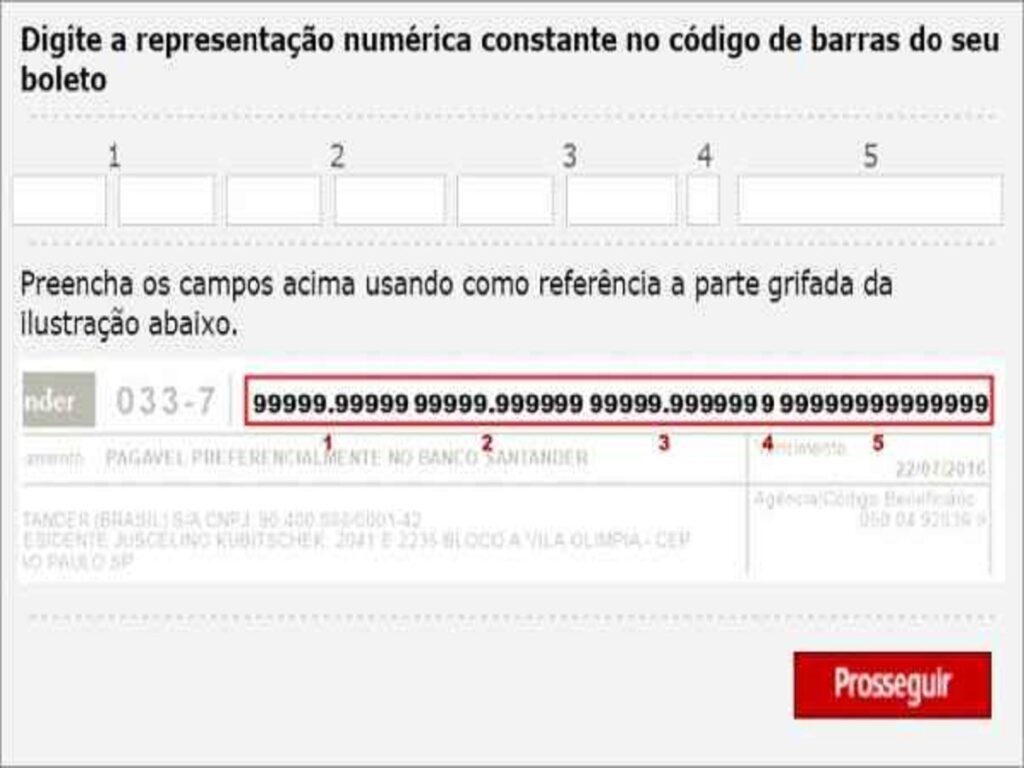 Como atualizar boleto Santander online