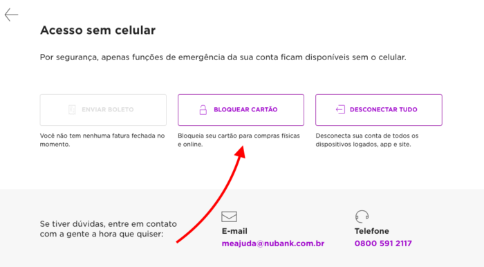 Como bloquear cartão Nubank? 