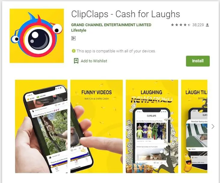 Clipclaps aplicativo