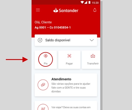 Pix parcelado Santander